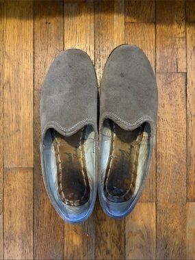 Sabah Suede Slip-On Loafers in Taupe